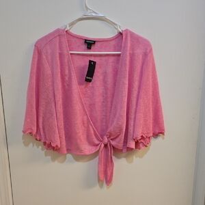 Torrid 1x Pink Cropped Shrug